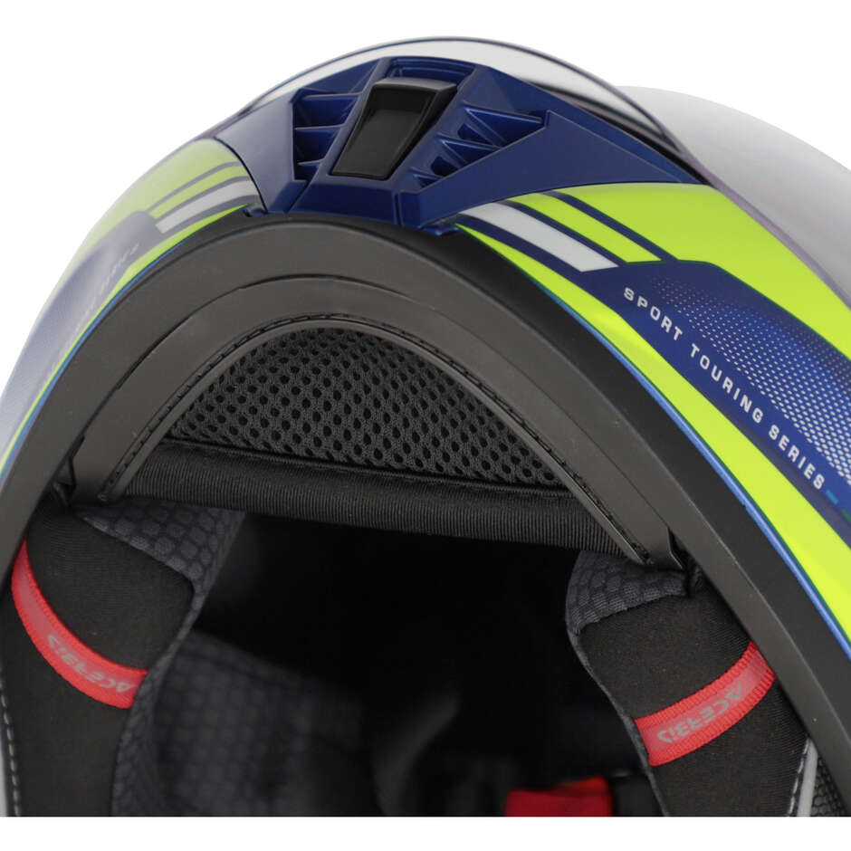 ACERBIS X-WAY Full Face Motorcycle Helmet Blue Yellow