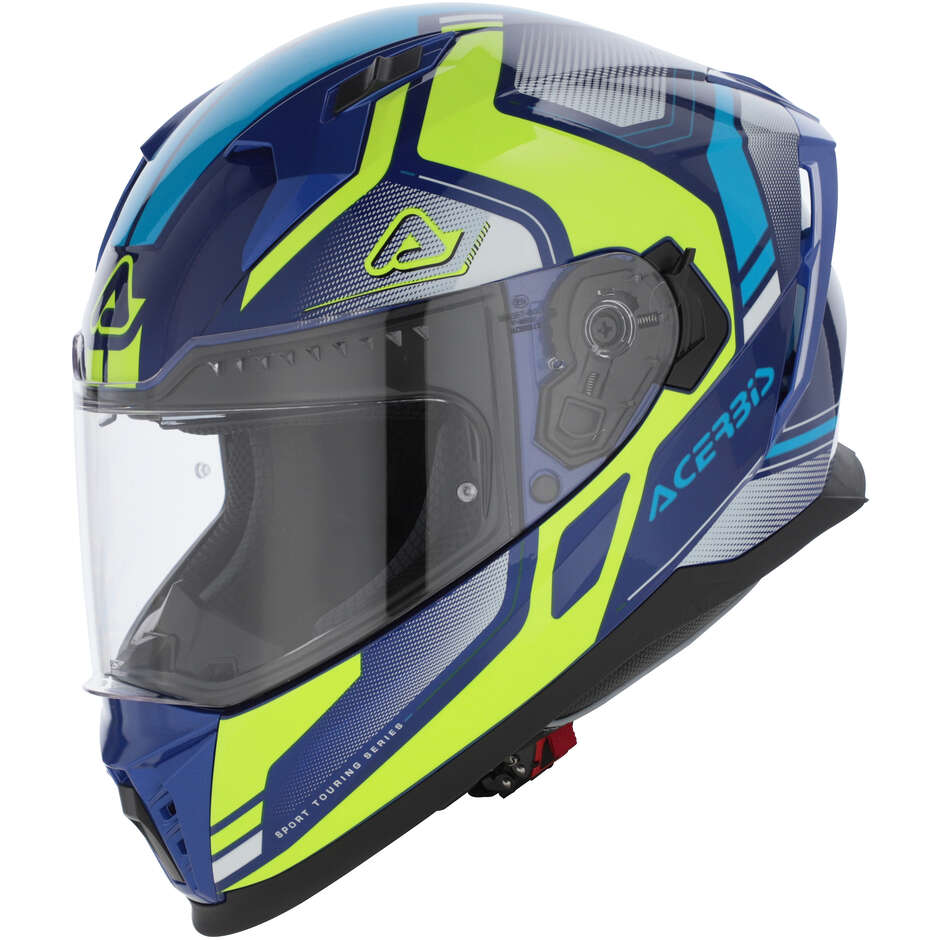 ACERBIS X-WAY Full Face Motorcycle Helmet Blue Yellow
