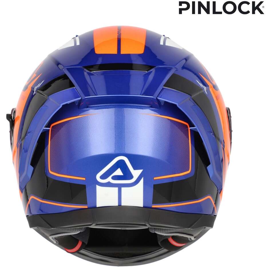 ACERBIS X-WAY Full Face Motorcycle Helmet Orange Blue