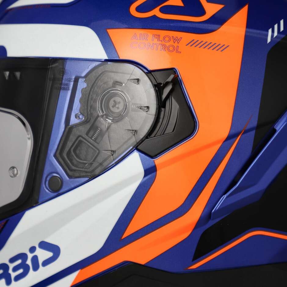 ACERBIS X-WAY Full Face Motorcycle Helmet Orange Blue
