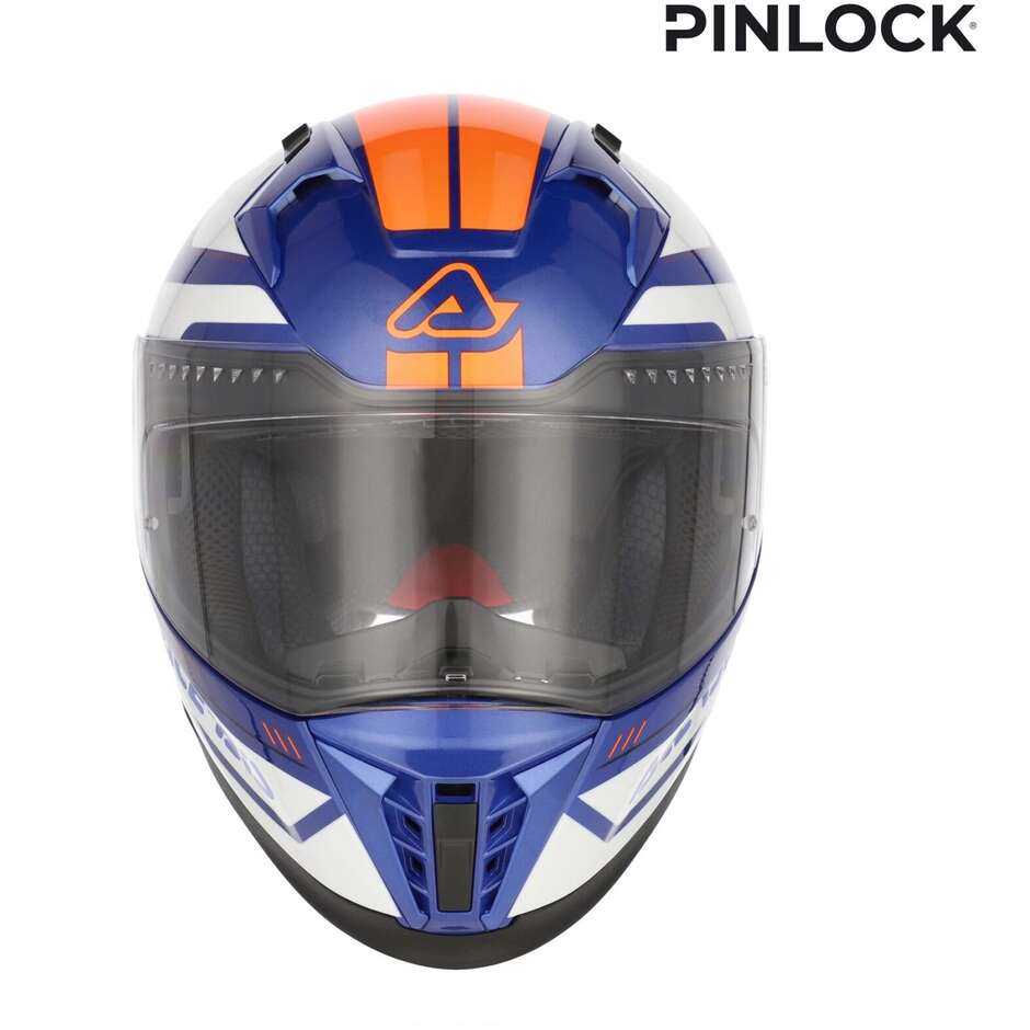 ACERBIS X-WAY Full Face Motorcycle Helmet Orange Blue