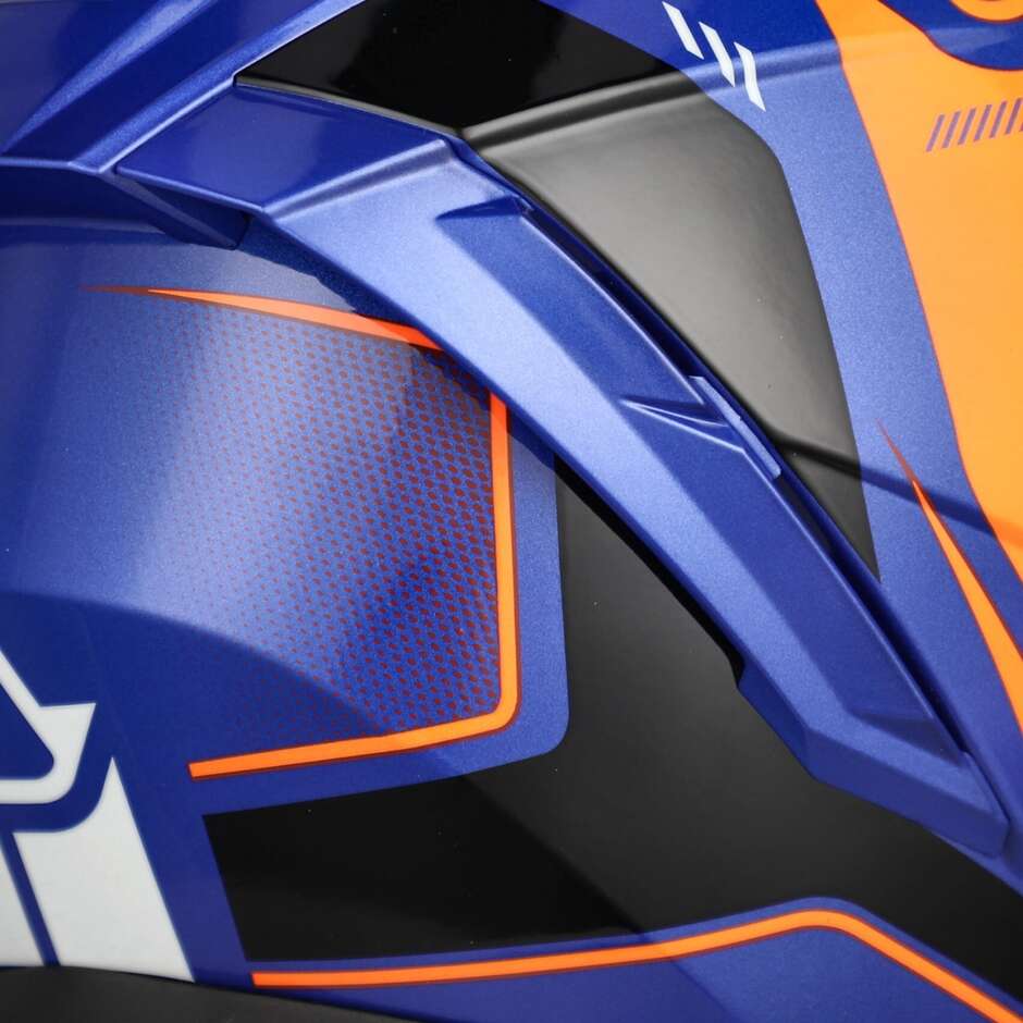 ACERBIS X-WAY Full Face Motorcycle Helmet Orange Blue