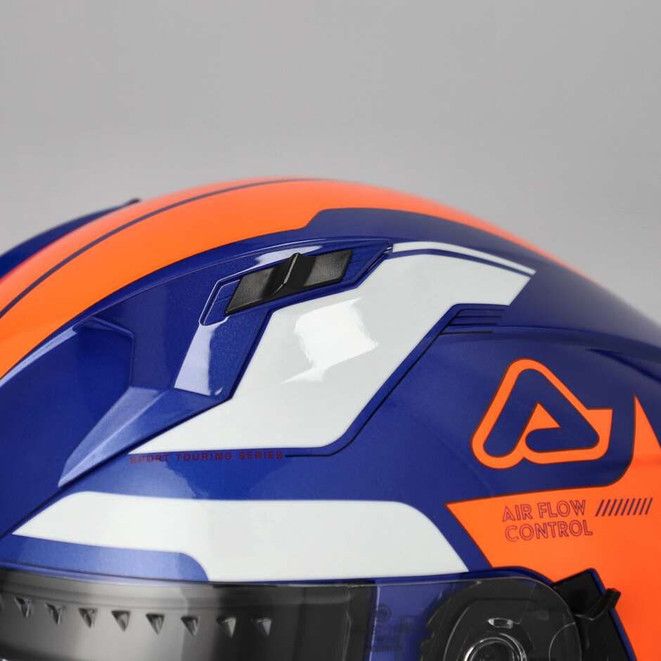 ACERBIS X-WAY Full Face Motorcycle Helmet Orange Blue
