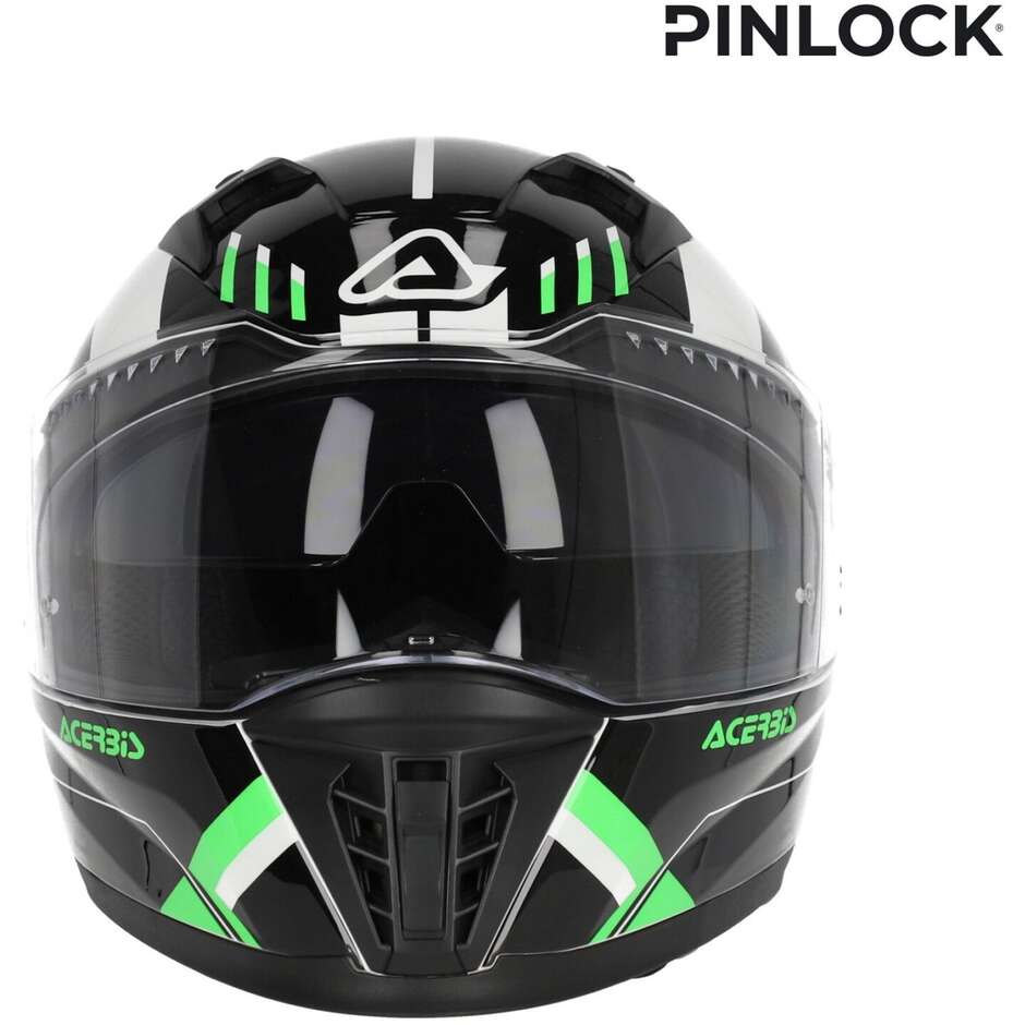ACERBIS X-WAY GRAPHIC Full Face Motorcycle Helmet Black Green