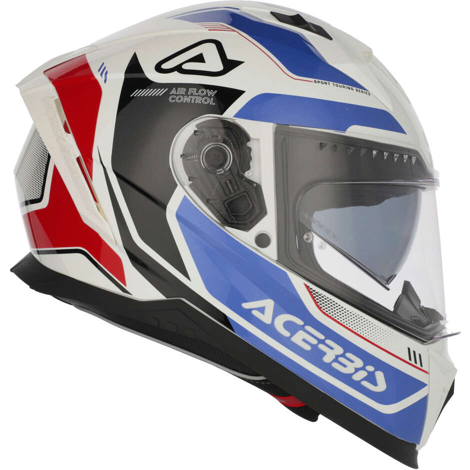 ACERBIS X-WAY Integral-Motorradhelm Weiß Blau
