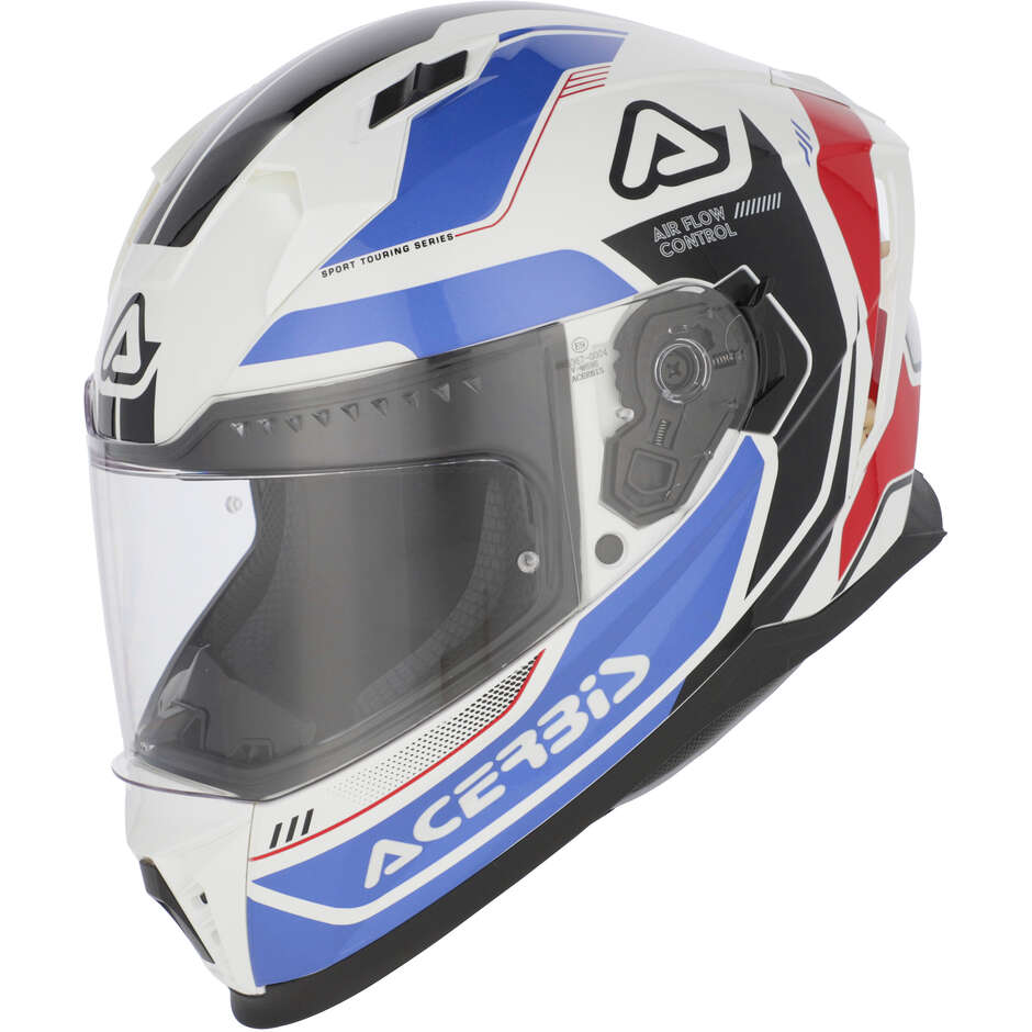 ACERBIS X-WAY Integral-Motorradhelm Weiß Blau