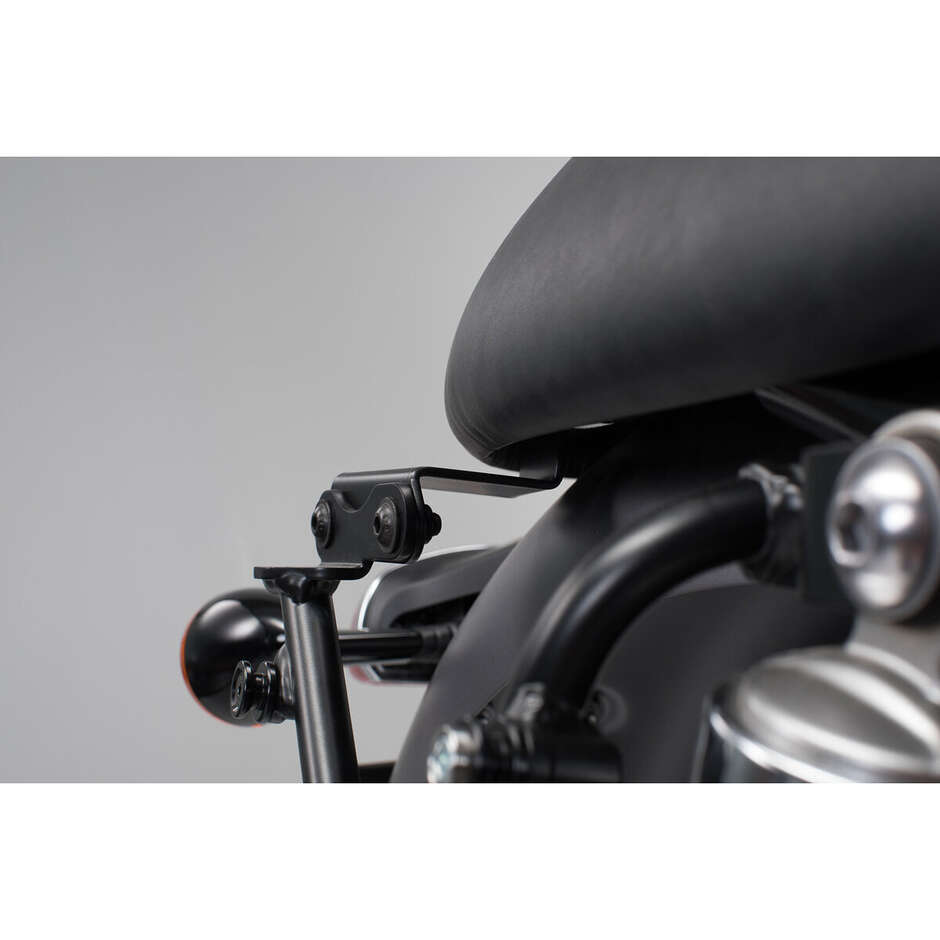 Adaptateur de cadre latéral Slc/V-Loc gauche noir Sw-Motech HTA.11.743.12001 pour Bonneville T100/T120 (15-)