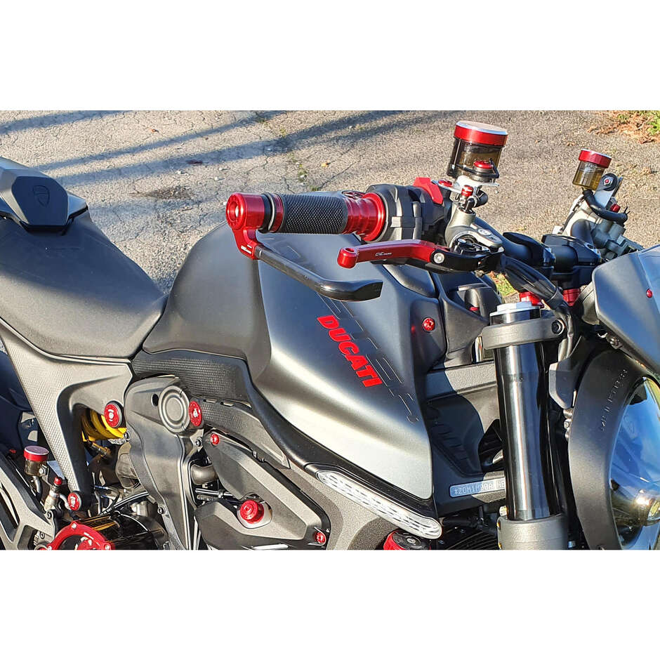 Adapter to install brake and clutch lever protection with original parts PL121 CNC Racing Black