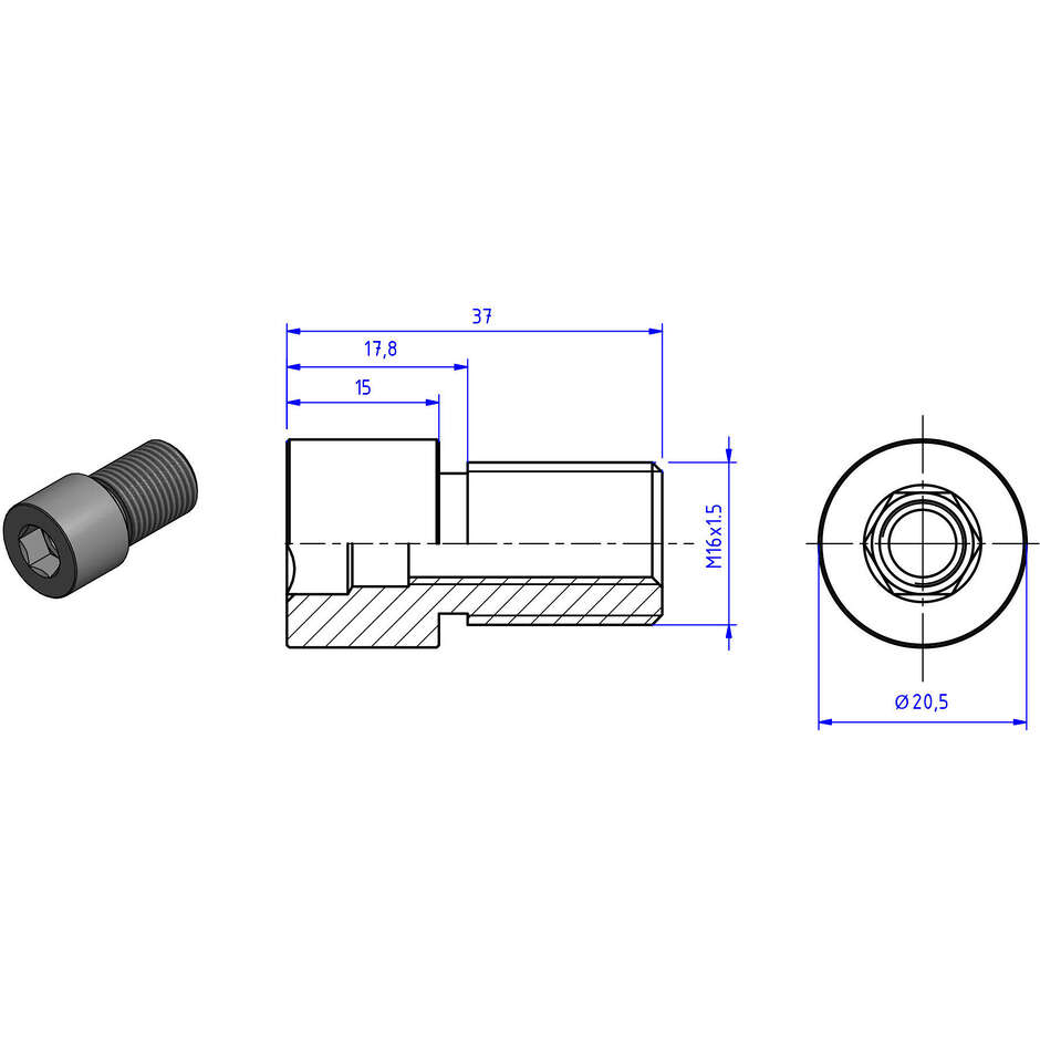 Adattatore per installare protezione leva freno e frizione PL111 CNC Racing Nero