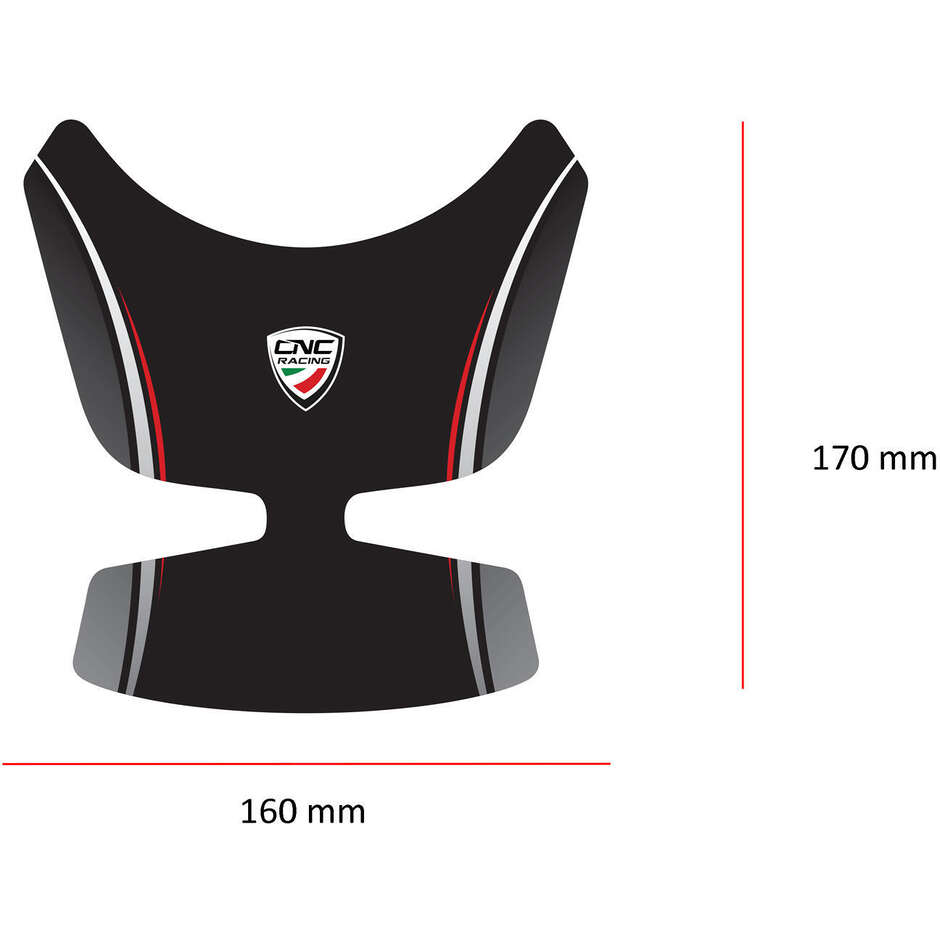 Adesivo protezione serbatoio carburante Ducati FP009 CNC Racing Nero