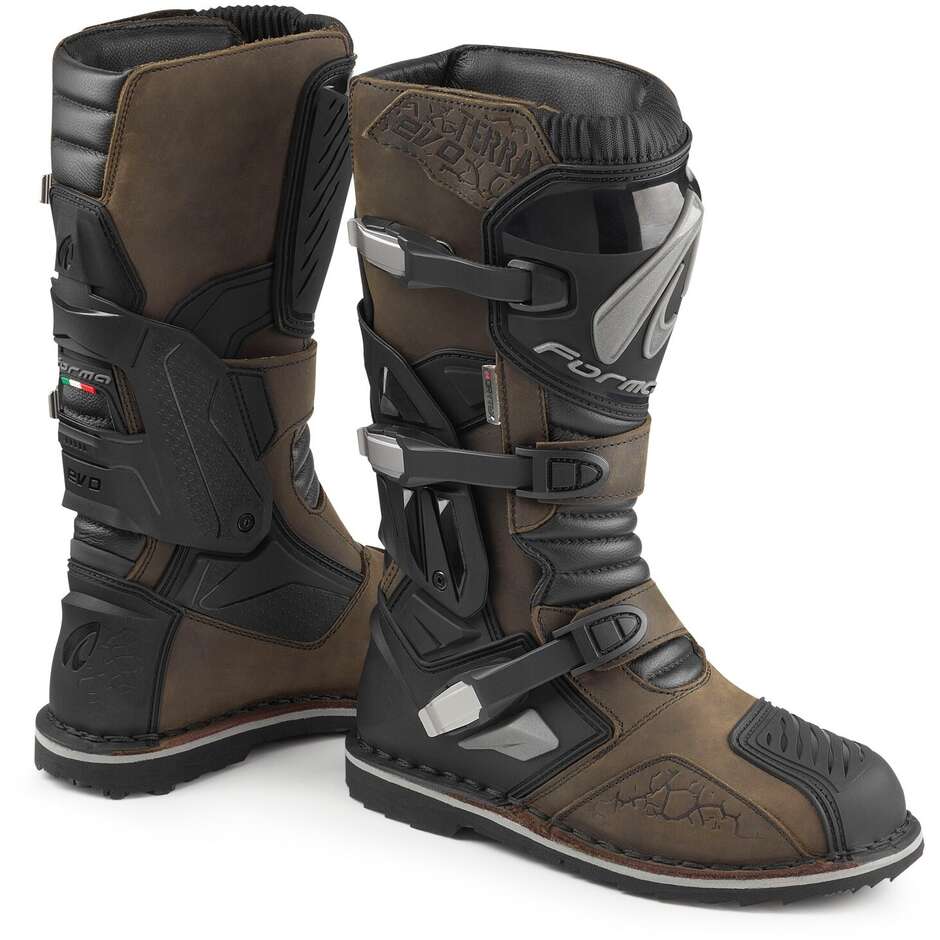 ADV ATV QUAD Forma TERRA EVO Marron Bottes de moto