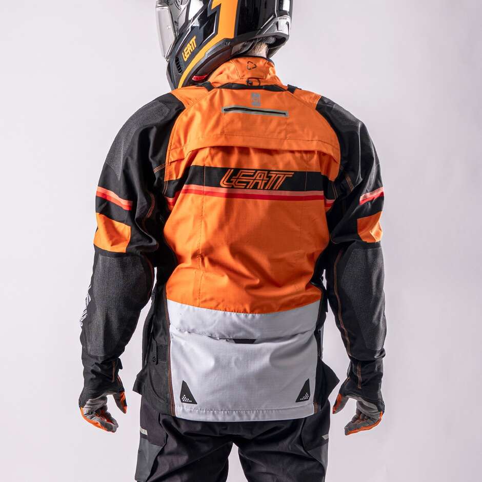 ADV Rally 7.5 HydraDri Leatt Motorcycle Jacket Orange / Grey