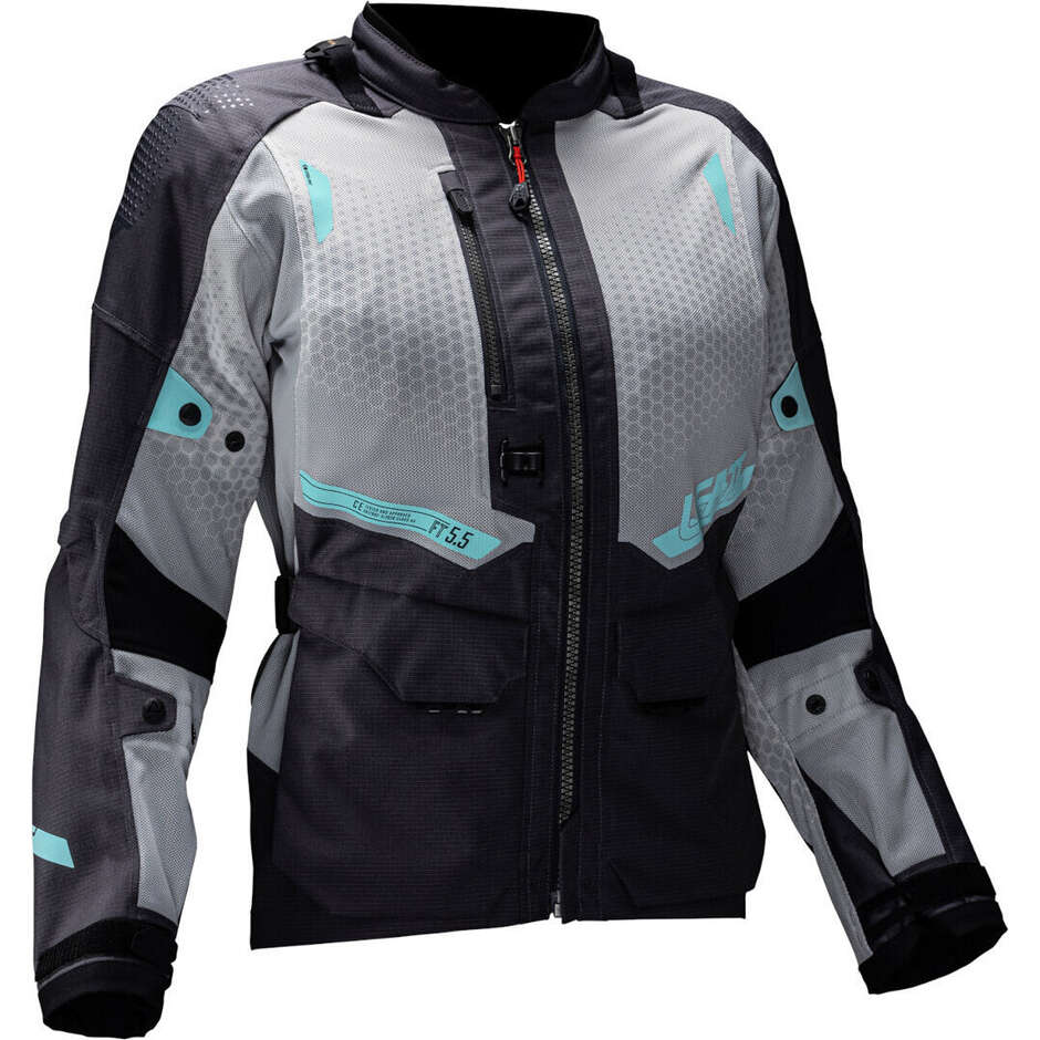Veste d'aventure pour femme Leatt JACKET ADV FLOWTOUR 5.5 WOM Gris