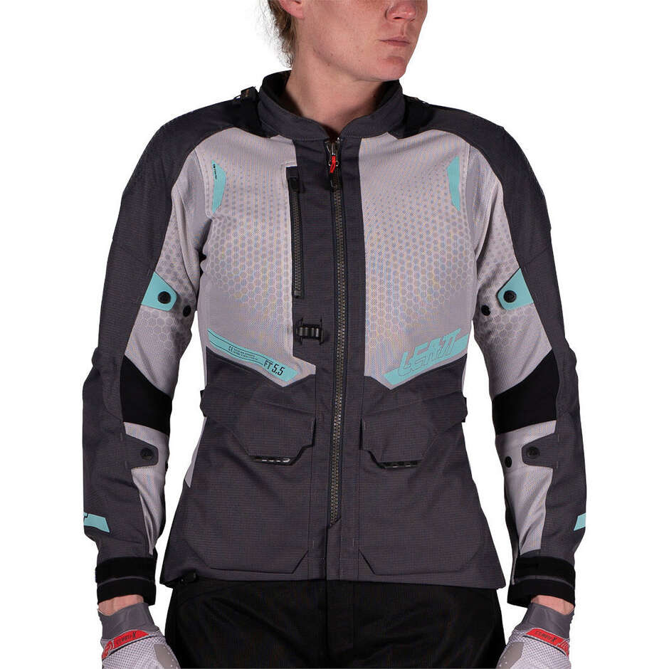 Veste d'aventure pour femme Leatt JACKET ADV FLOWTOUR 5.5 WOM Gris
