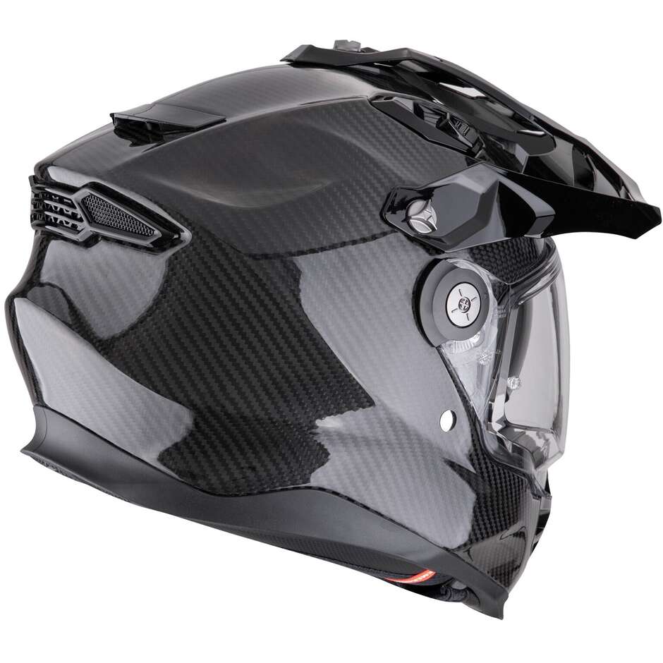 Adventure Scorpion ADF 9000 CARBON AIR SOLID Black Full-Face Motorcycle Helmet