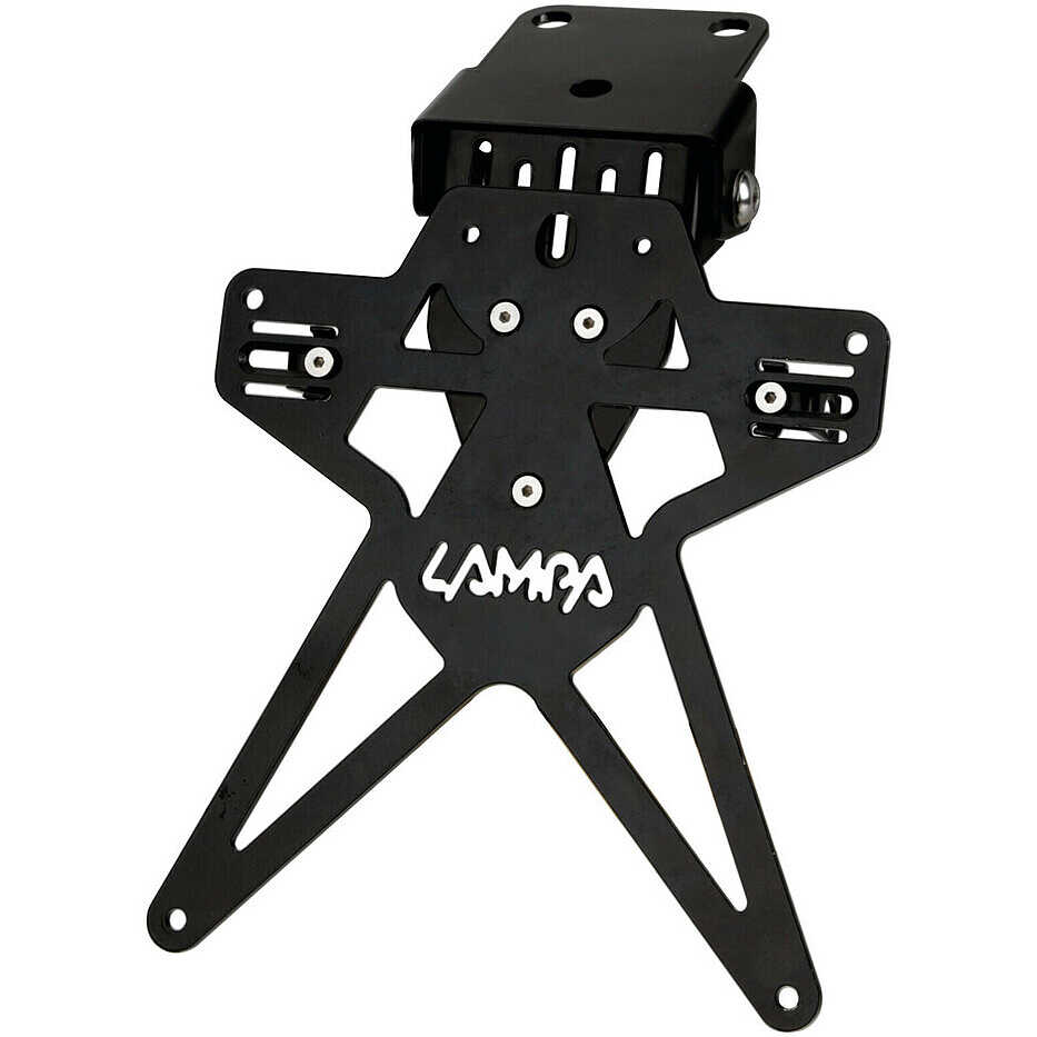 FONGKNOX Support de plaque d'immatriculation pour moto, rouge avec lumière LED, en alliage d'aluminium, réglable, extensible, accessoire FONGKNOX Support de plaque d'immatriculation pour moto, rouge avec lumière LED, en alliage d'aluminium, réglable, extensible, accessoire