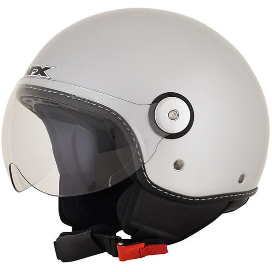 AFX FX-33 Solid Silver Moto Jet Helmet