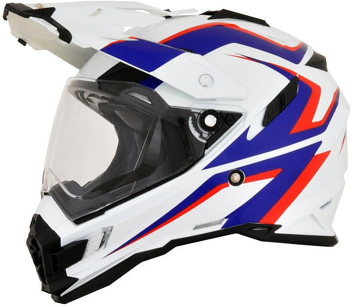 AFX FX-41DS AT Integral Motorcycle Helmet White Red Blue For Sale Online -  Outletmoto.eu