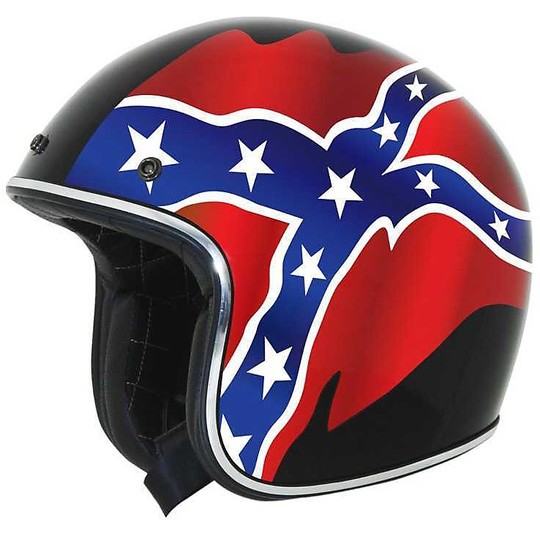 AFX FX-76 Black Rebel Moto Jet Helmet