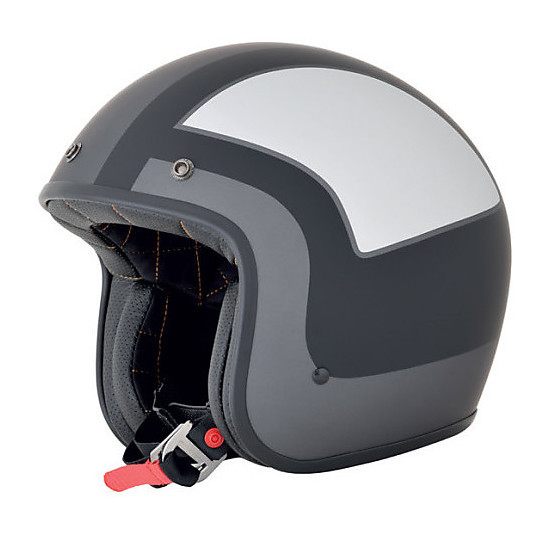 AFX FX-76 Tricolor Black Silver Casco Moto Jet Custom Helmet
