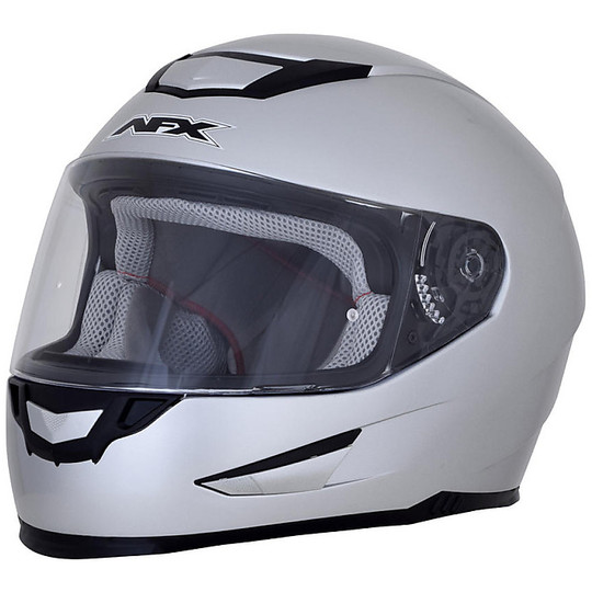 AFX Fx-99 Solid Silver Motorcycle Helmet