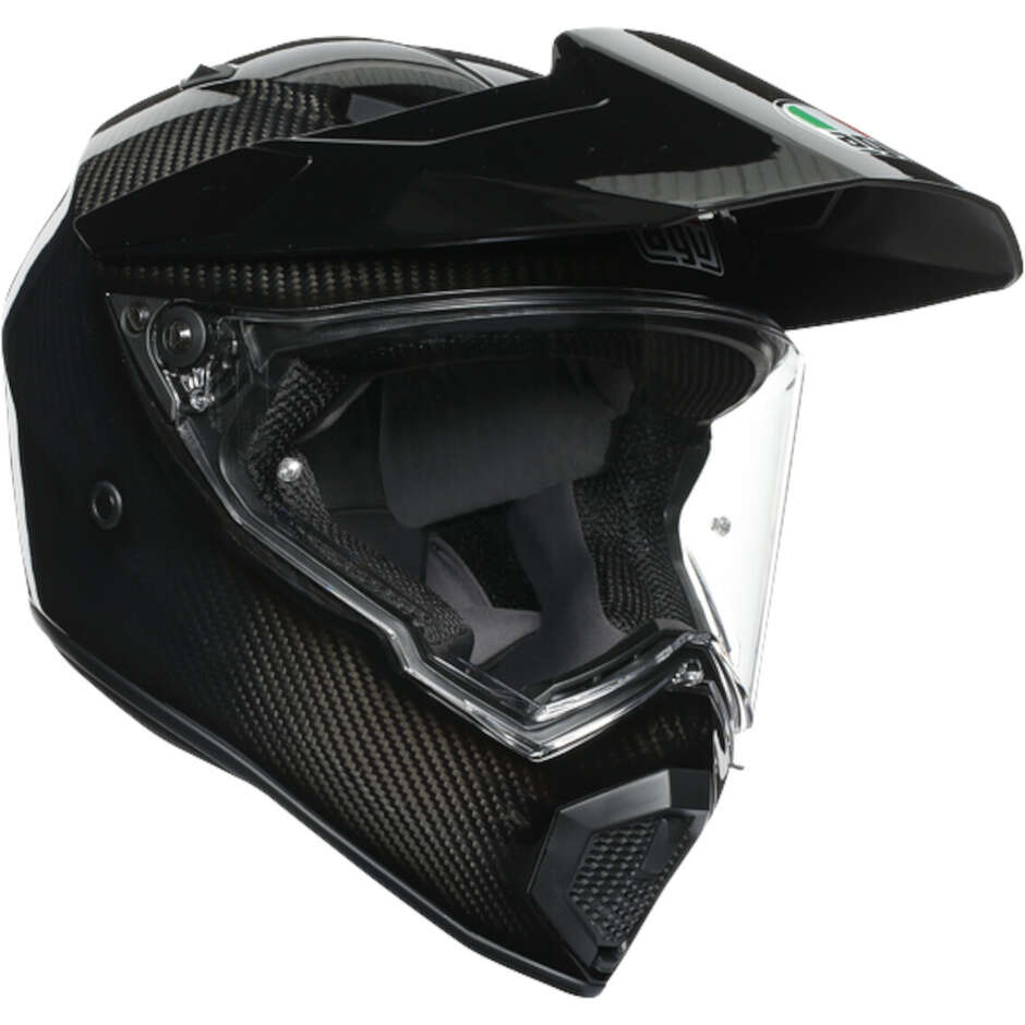 Agv AX9 MONO Integral-Motorradhelm aus glänzendem Carbon