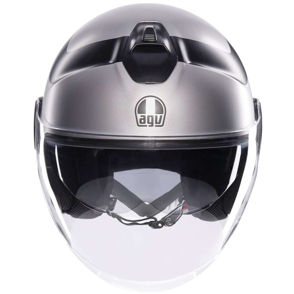AGV ETERES RIMINI Jet Motorcycle Helmet Matt Grey Black