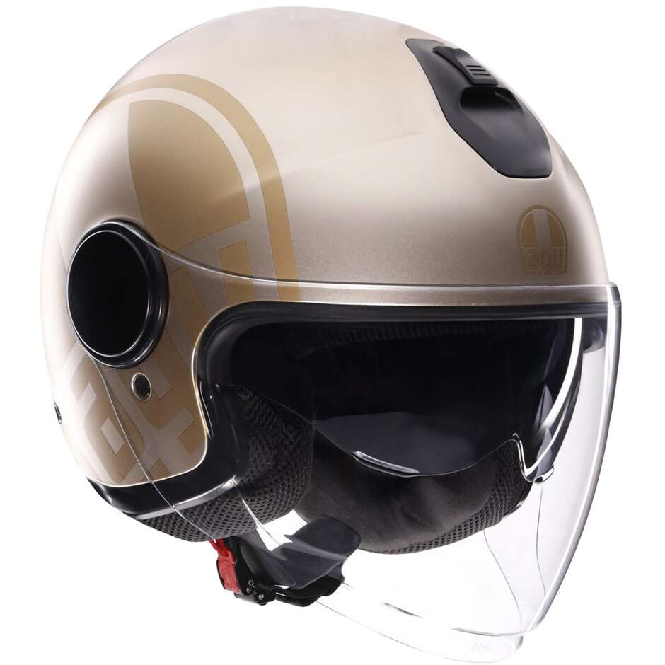 AGV ETERES SIROLO Jet Motorcycle Helmet Matt White Gold