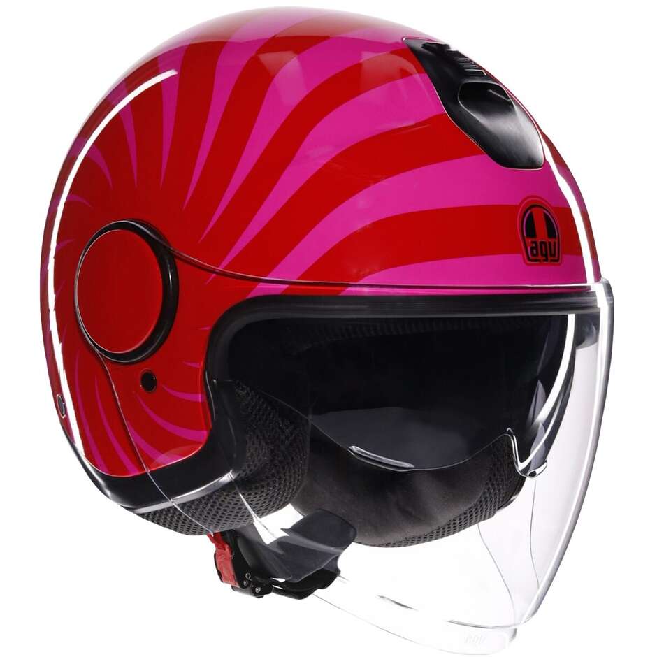 AGV ETERES TROPEA Jet Motorradhelm Rot Rosa