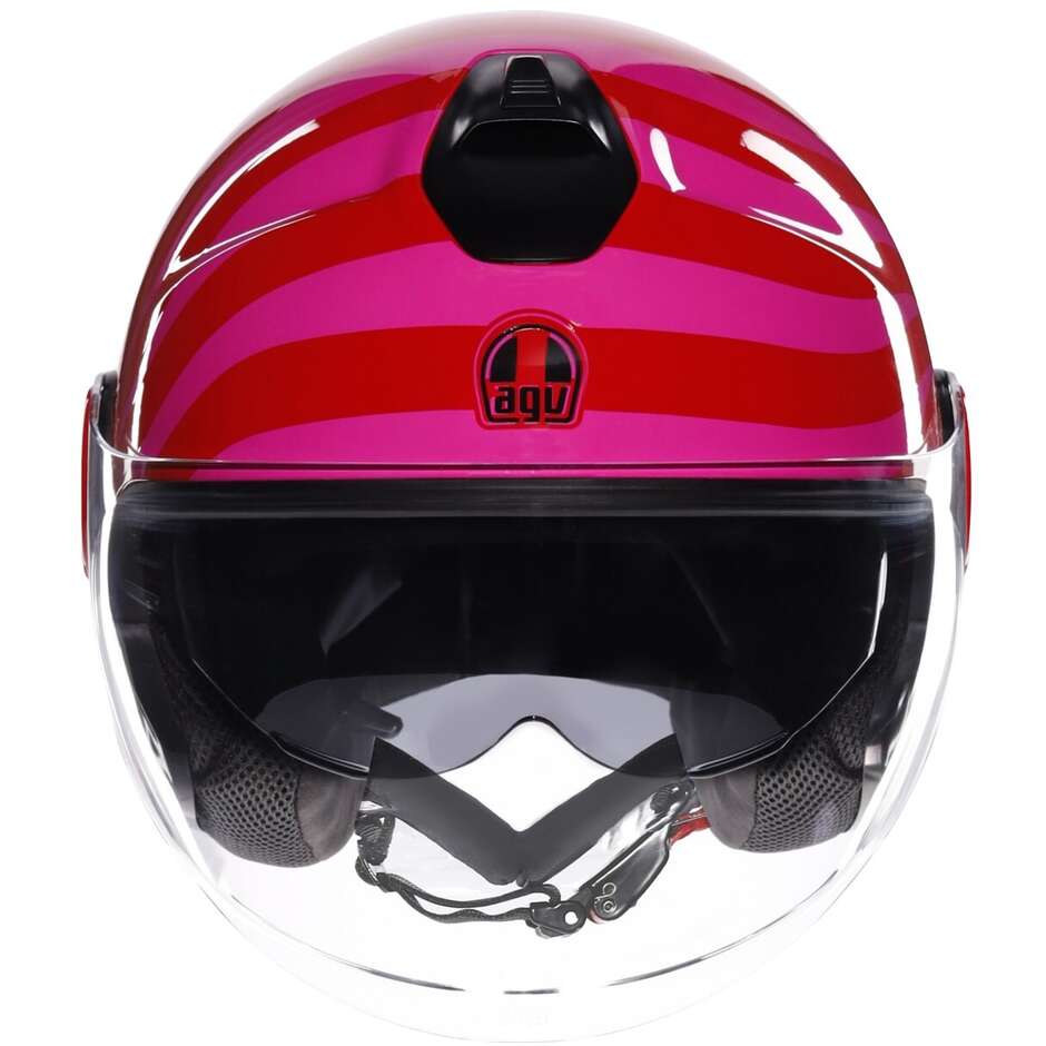 AGV ETERES TROPEA Jet Motorradhelm Rot Rosa
