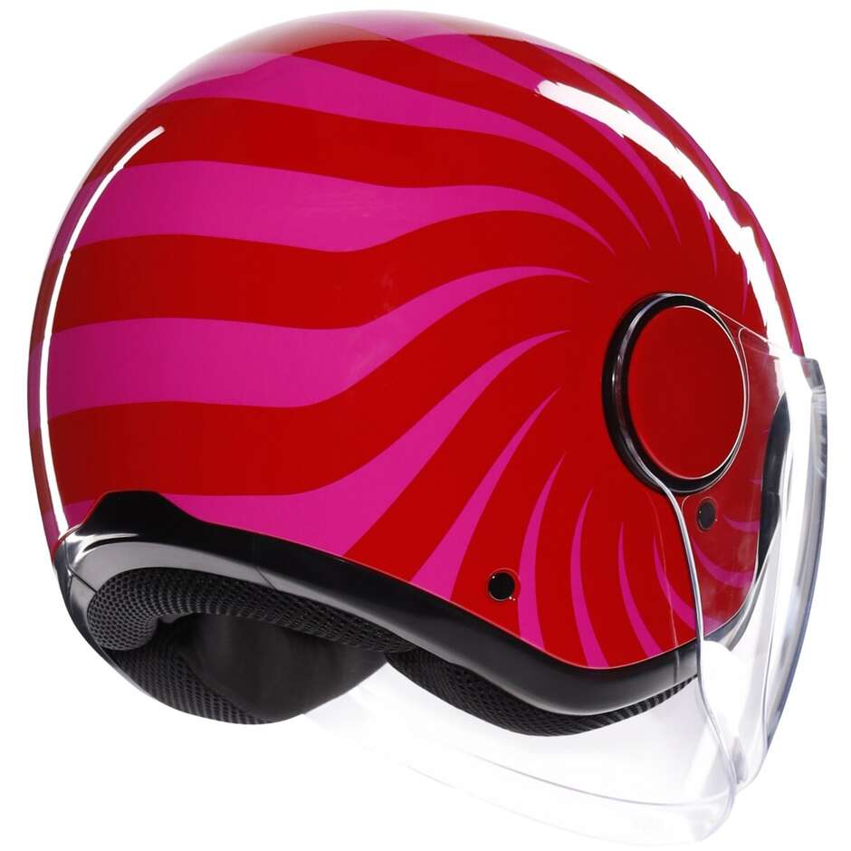 AGV ETERES TROPEA Jet Motorradhelm Rot Rosa