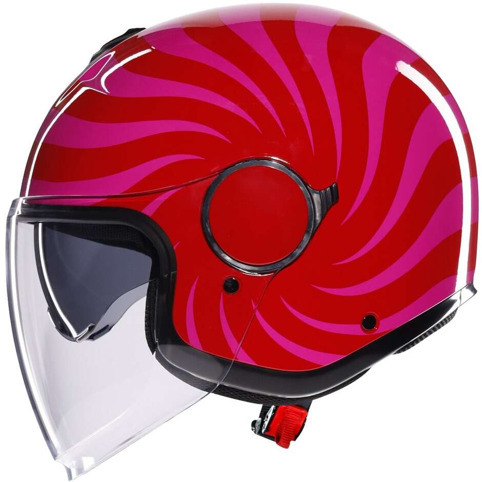 AGV ETERES TROPEA Jet Motorradhelm Rot Rosa