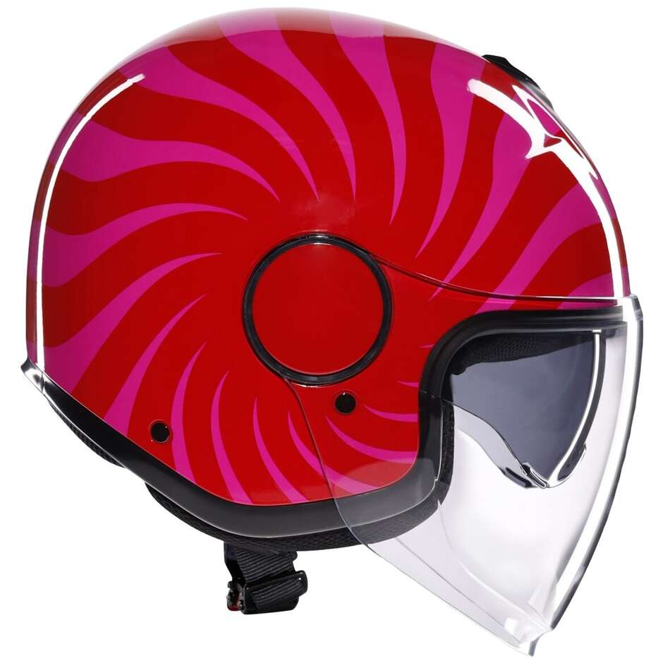 AGV ETERES TROPEA Jet Motorradhelm Rot Rosa