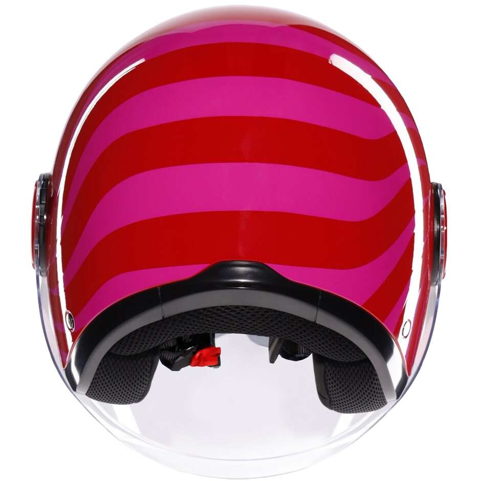 AGV ETERES TROPEA Jet Motorradhelm Rot Rosa