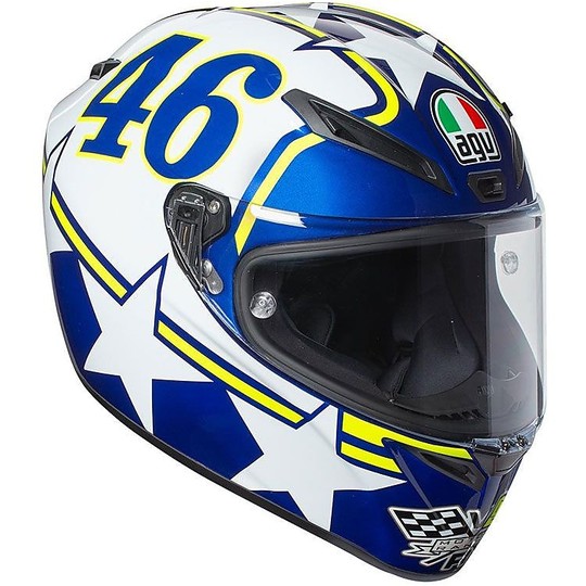 AGV Helm Moto Integral Schnelle S RANCH Top Blau Weiß