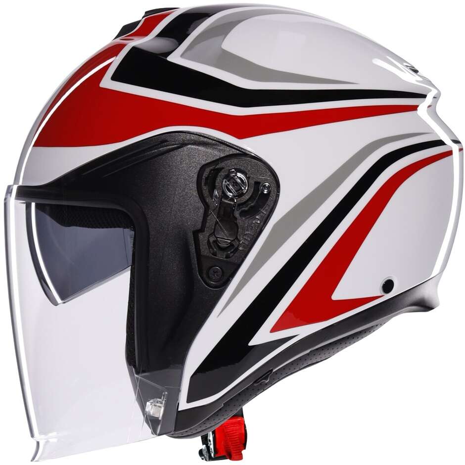 AGV IRIDES TOLOSA Jet Motorcycle Helmet Black Grey Red