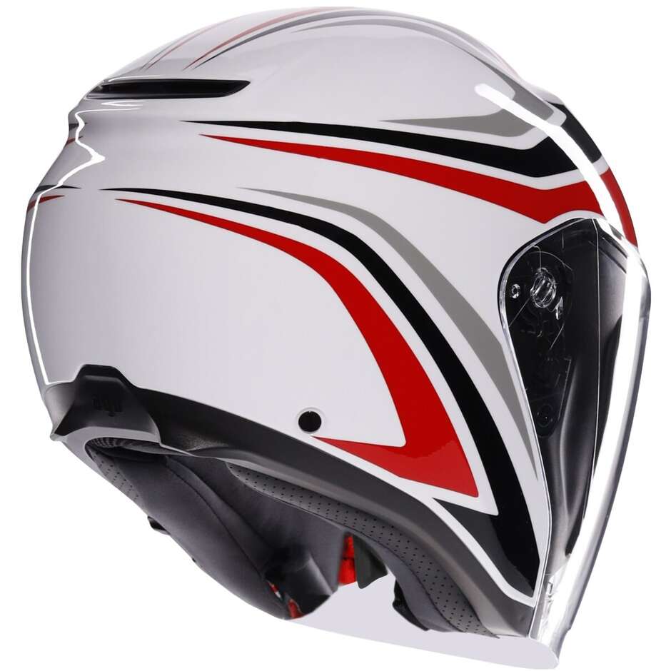 AGV IRIDES TOLOSA Jet Motorcycle Helmet Black Grey Red