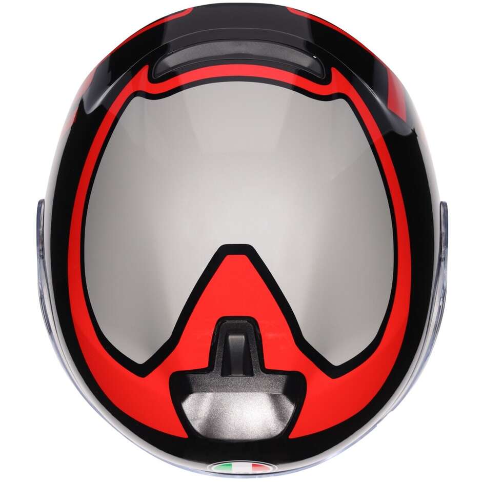 AGV IRIDES VALENZA Jet Motorcycle Helmet Matt Grey Black Red
