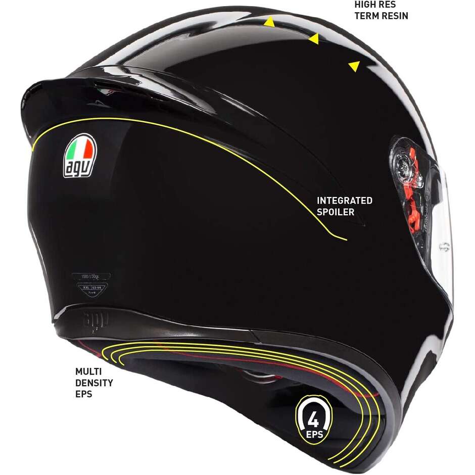 AGV K-1 Integral Motorcycle Helmet Black