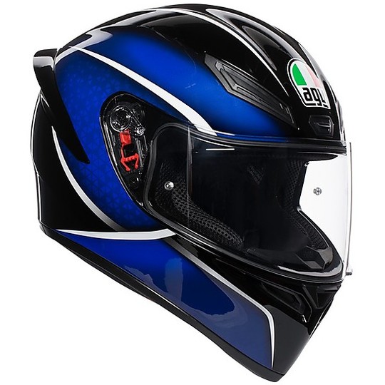 AGV K-1 Multi QUALIFY Motorcycle Helmet Black Blue