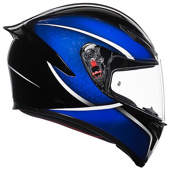 AGV K-1 Multi QUALIFY Motorcycle Helmet Black Blue