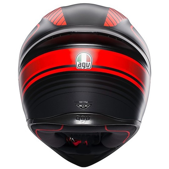 AGV K-1 Multi WARMUP Motorcycle Helmet Black Red