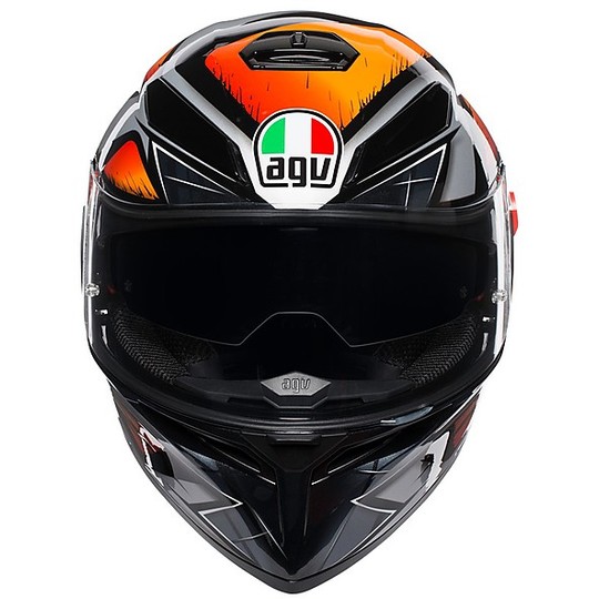 AGV K-3 SV Multi LIQUEFY Motorcycle Helmet Black Orange