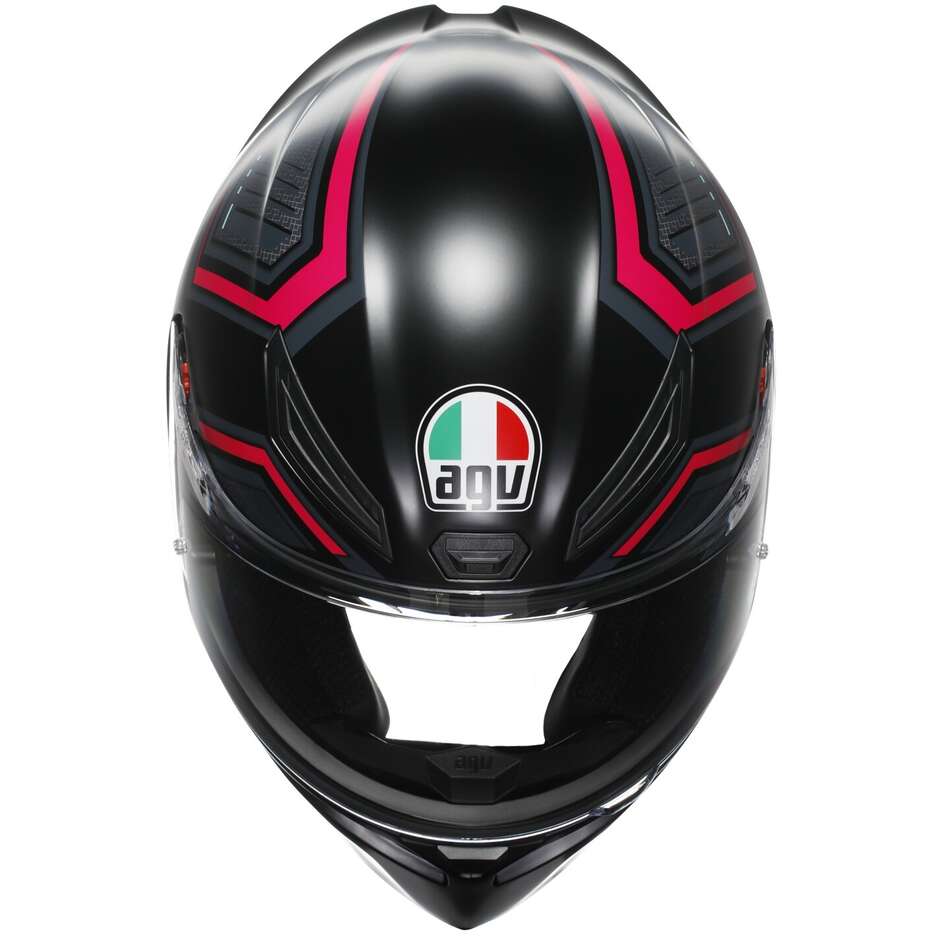 Agv K1 S FASTLAP Full Face Motorcycle Helmet Black Grey Red