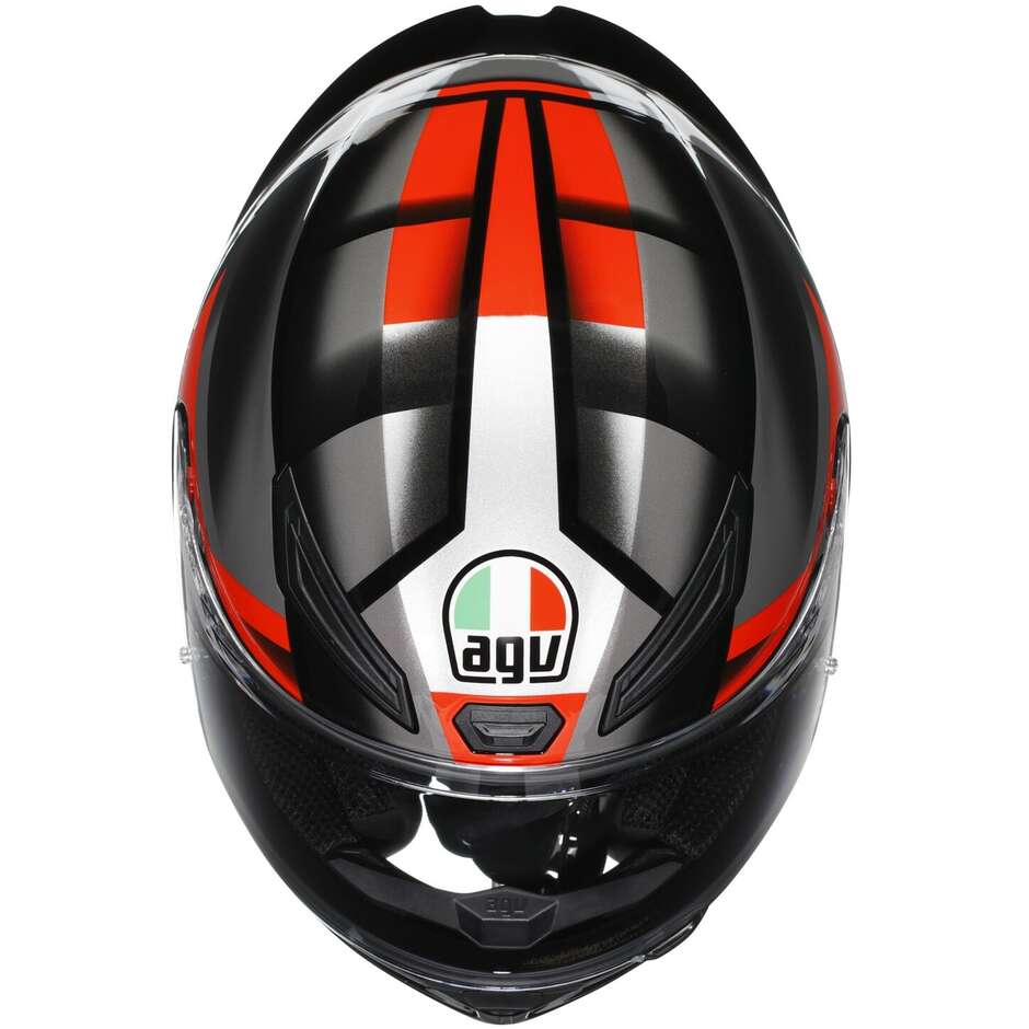 Agv K1 S FASTLAP Full Face Motorcycle Helmet Black Grey Red