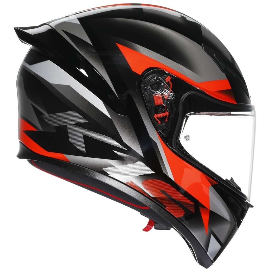 Agv K1 S FASTLAP Full Face Motorcycle Helmet Black Grey Red