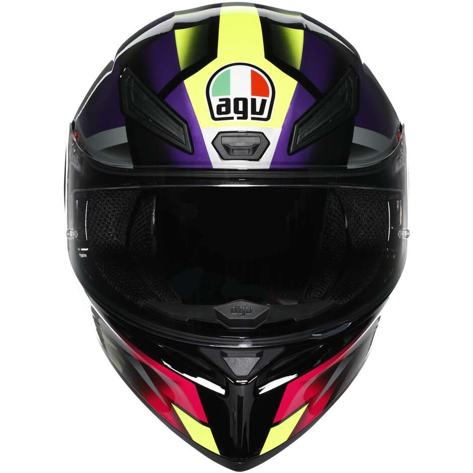 Agv K1 S FASTLAP Full Face Motorcycle Helmet Black Purple Pink