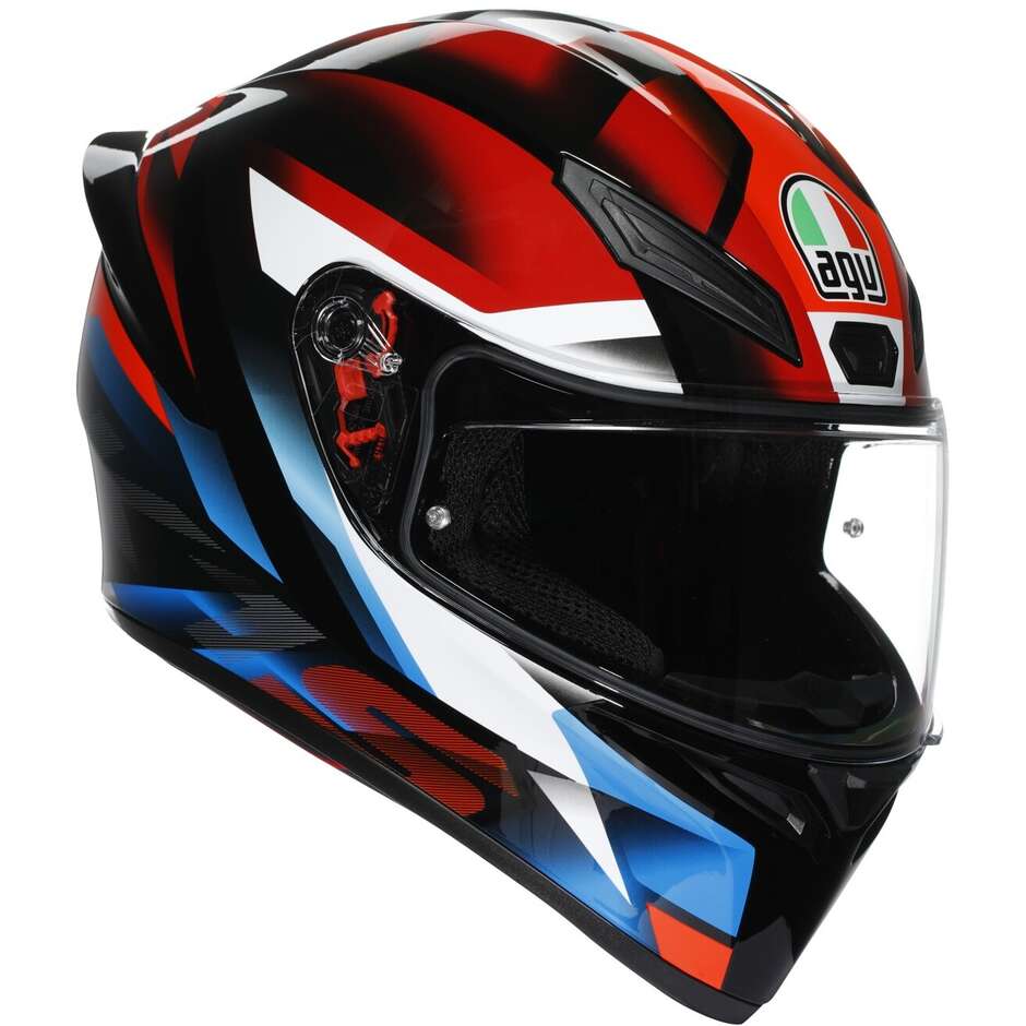 Agv K1 S FASTLAP Full Face Motorcycle Helmet Black Red Blue