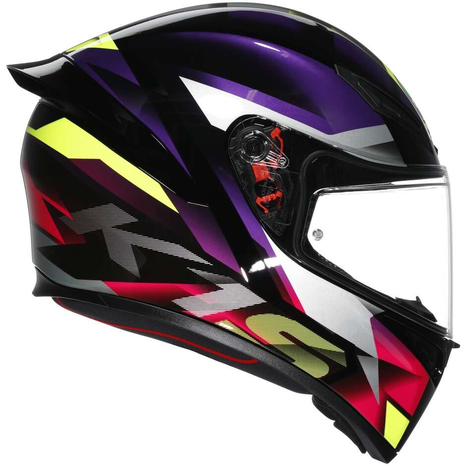 AGV K1 S FASTLAP Integralhelm für Motorräder, Schwarz, Lila, Pink