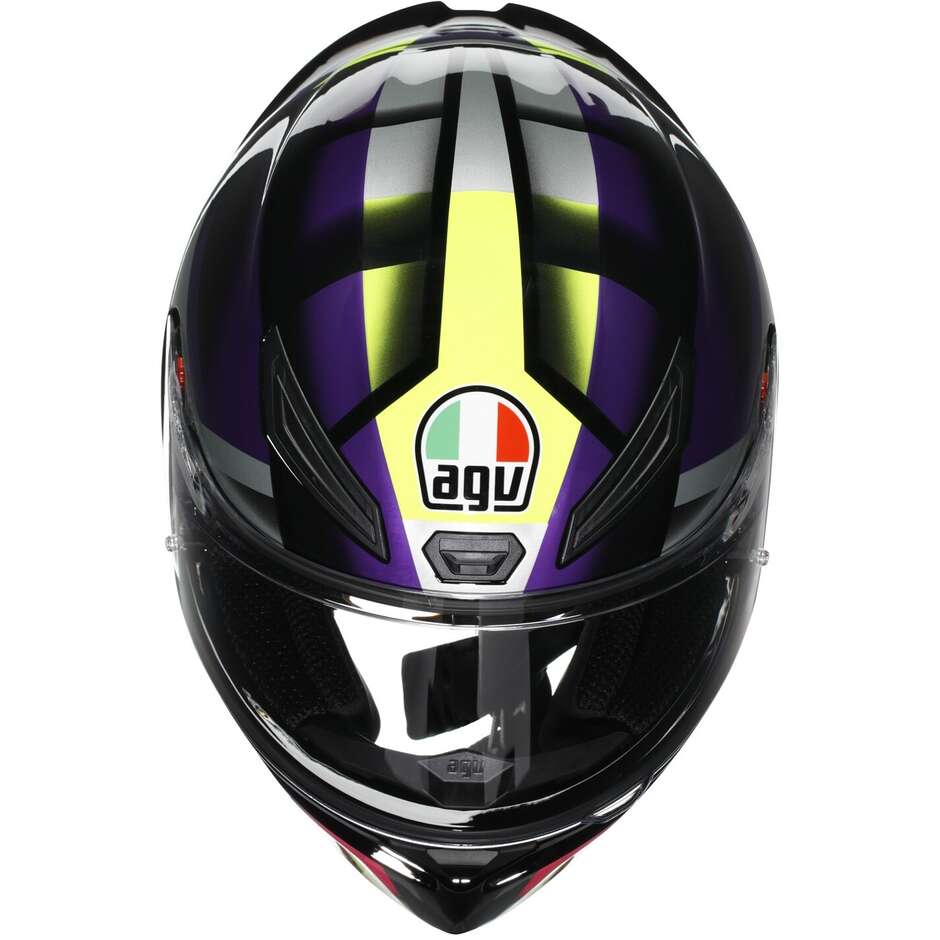 AGV K1 S FASTLAP Integralhelm für Motorräder, Schwarz, Lila, Pink